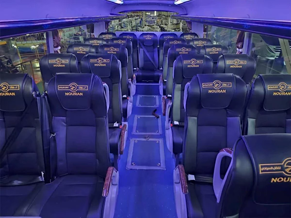 Inside of a luxury bus