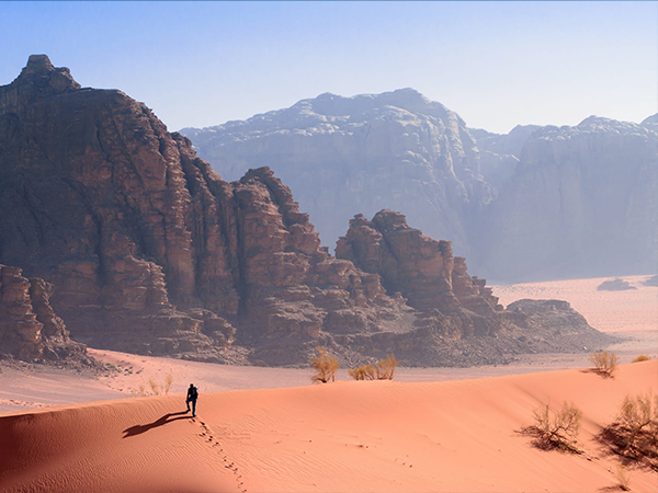 Beautiful Desert Landscapes in Wadi Rum